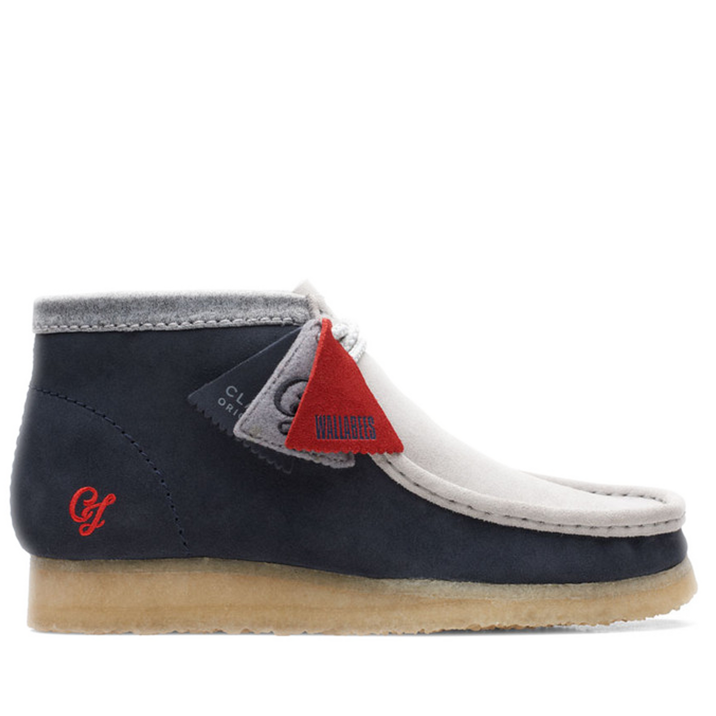 Men's Clarks Wallabee VCY - Navy/ Grey