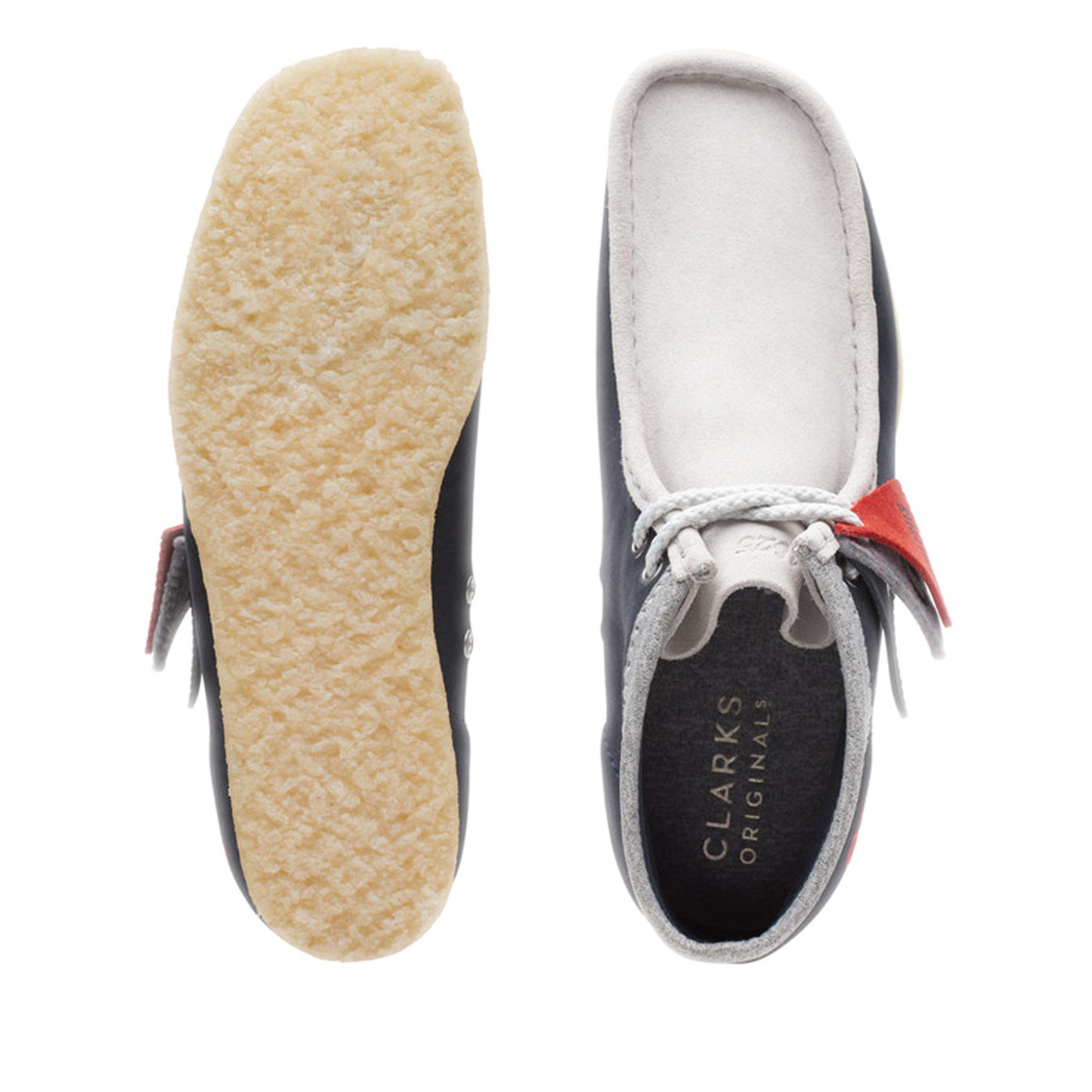 Men's Clarks Wallabee VCY - Navy/ Grey