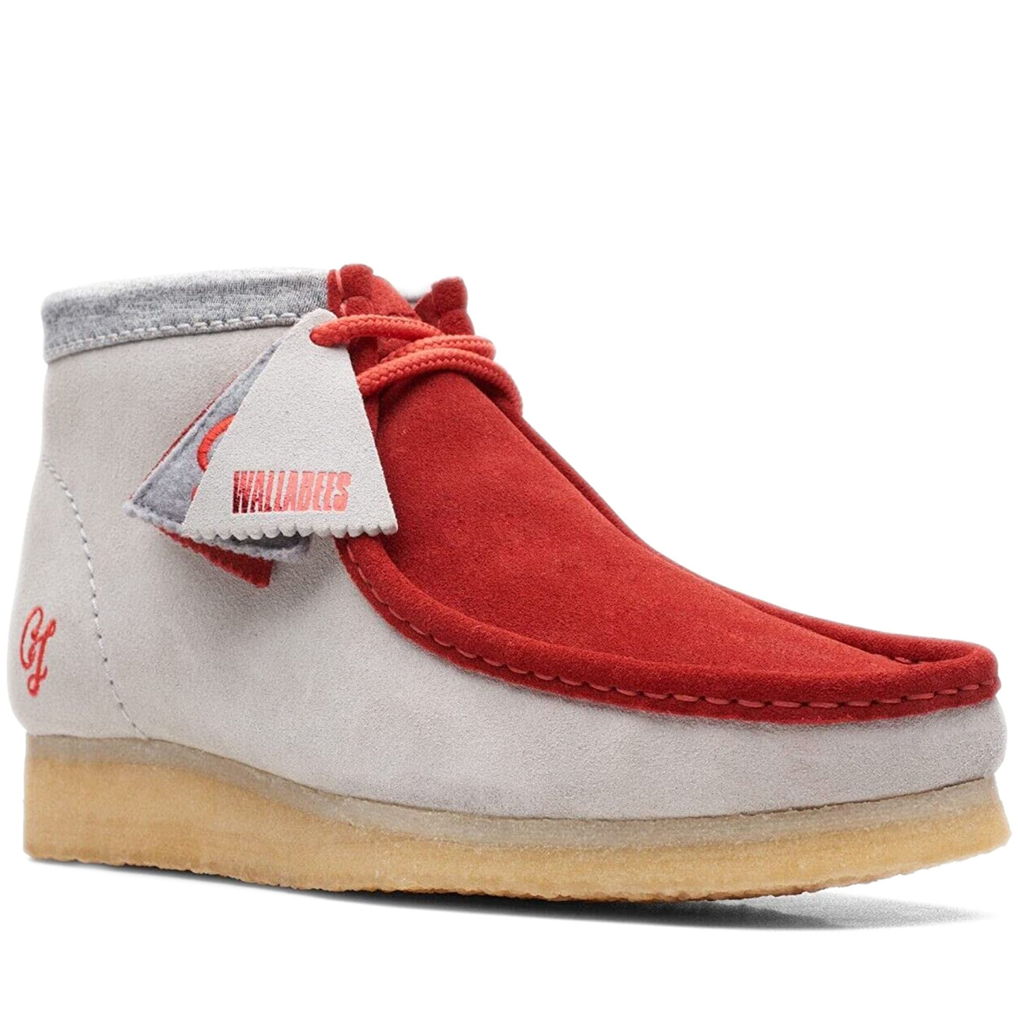 Men's Clarks Wallabee VCY - Red/ Grey