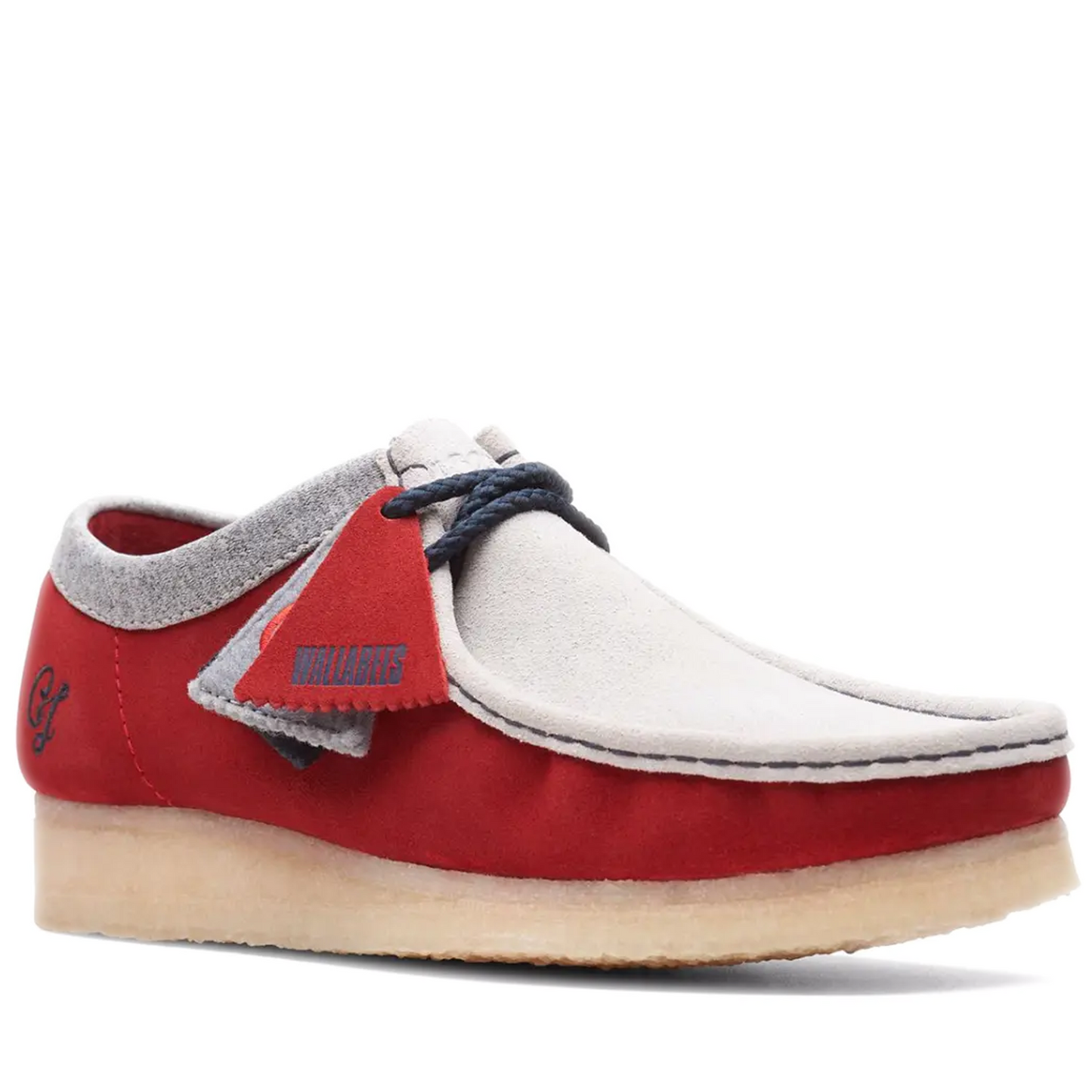 Men's Clarks Wallabee VCY - Red Combi Suede