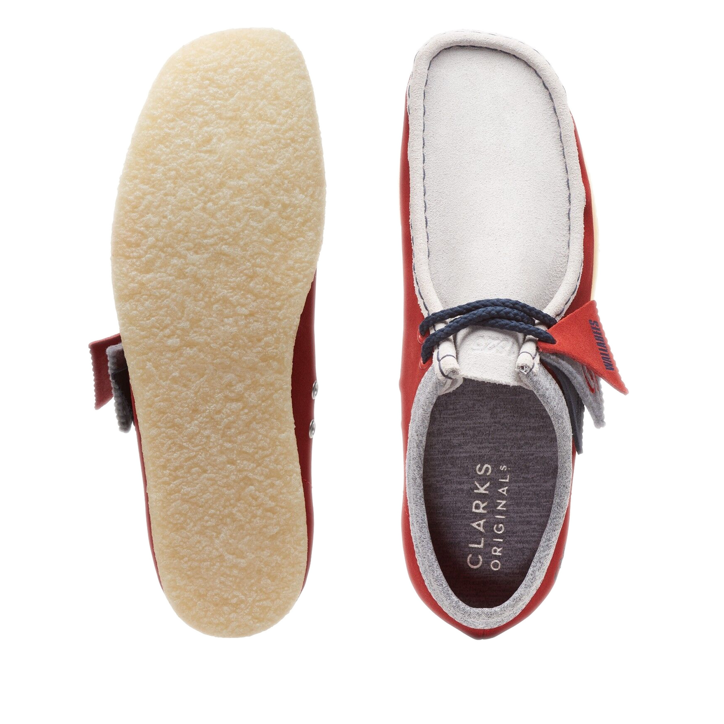 Men's Clarks Wallabee VCY - Red Combi Suede