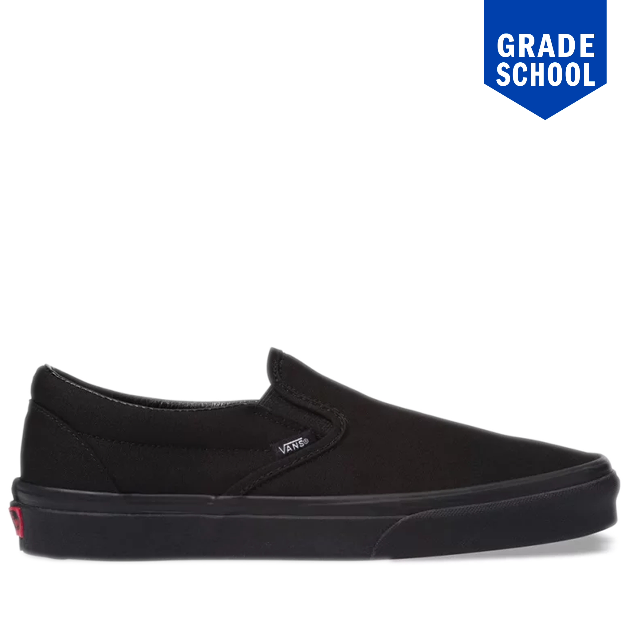 Grade School Vans Classic SlipOn Shoes Black/ Black Cool J's Miami