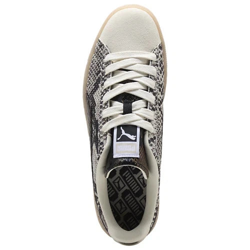 Women's Puma Suede Snake - Frosted Ivory/Puma Black