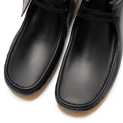 Men's Clarks Wallabee Leather Boot - Black