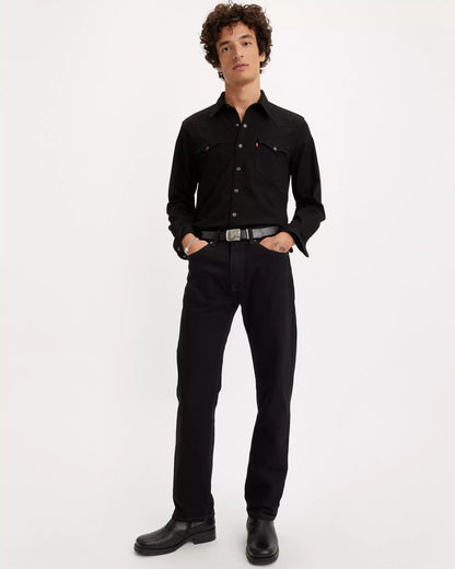 Men's Levi's 505 Regular Fit Jeans - Black