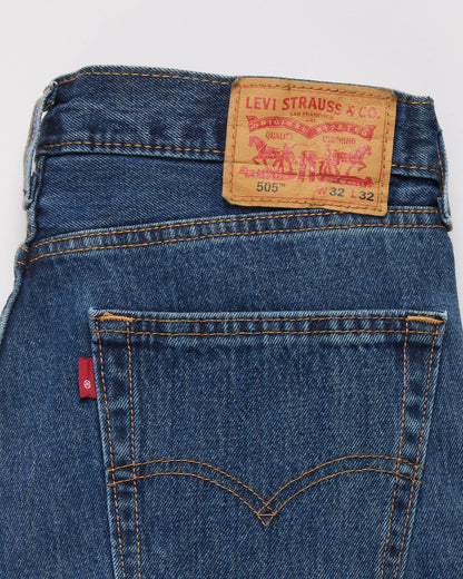 Men's Levi's 505 Regular Fit Jeans - Dark Stonewash