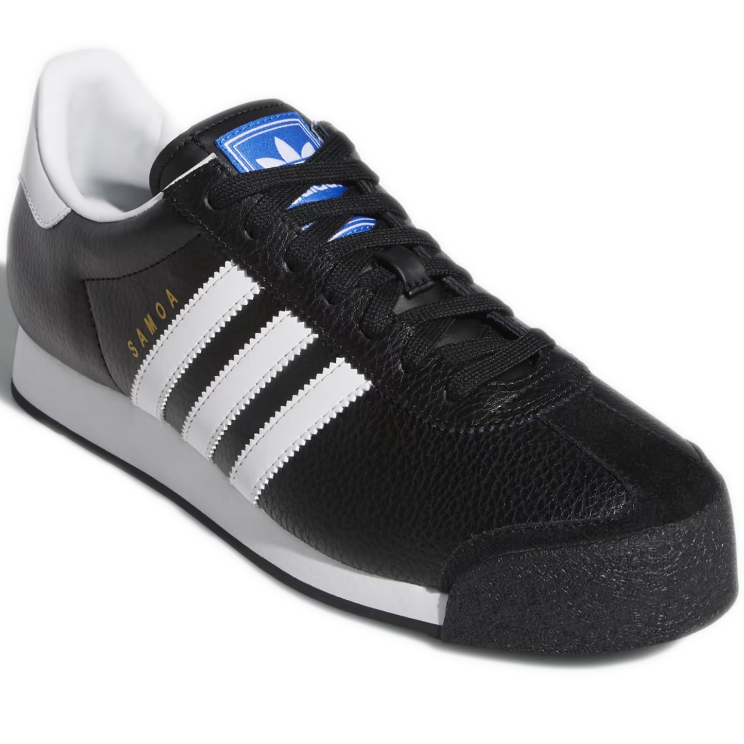 Men's Adidas Samoa Shoes - Core Black / Cloud White / Gold Metallic