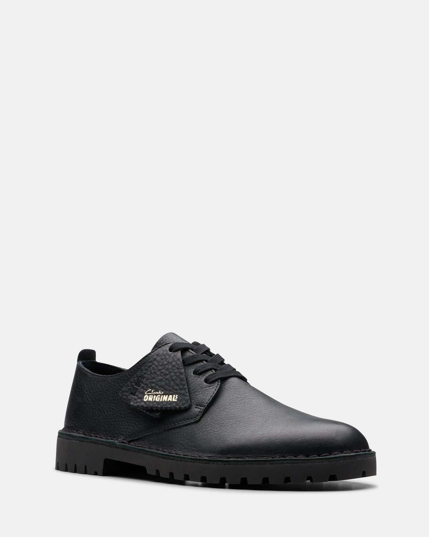 Men's Clarks Desert Rock Lo Leather - Black