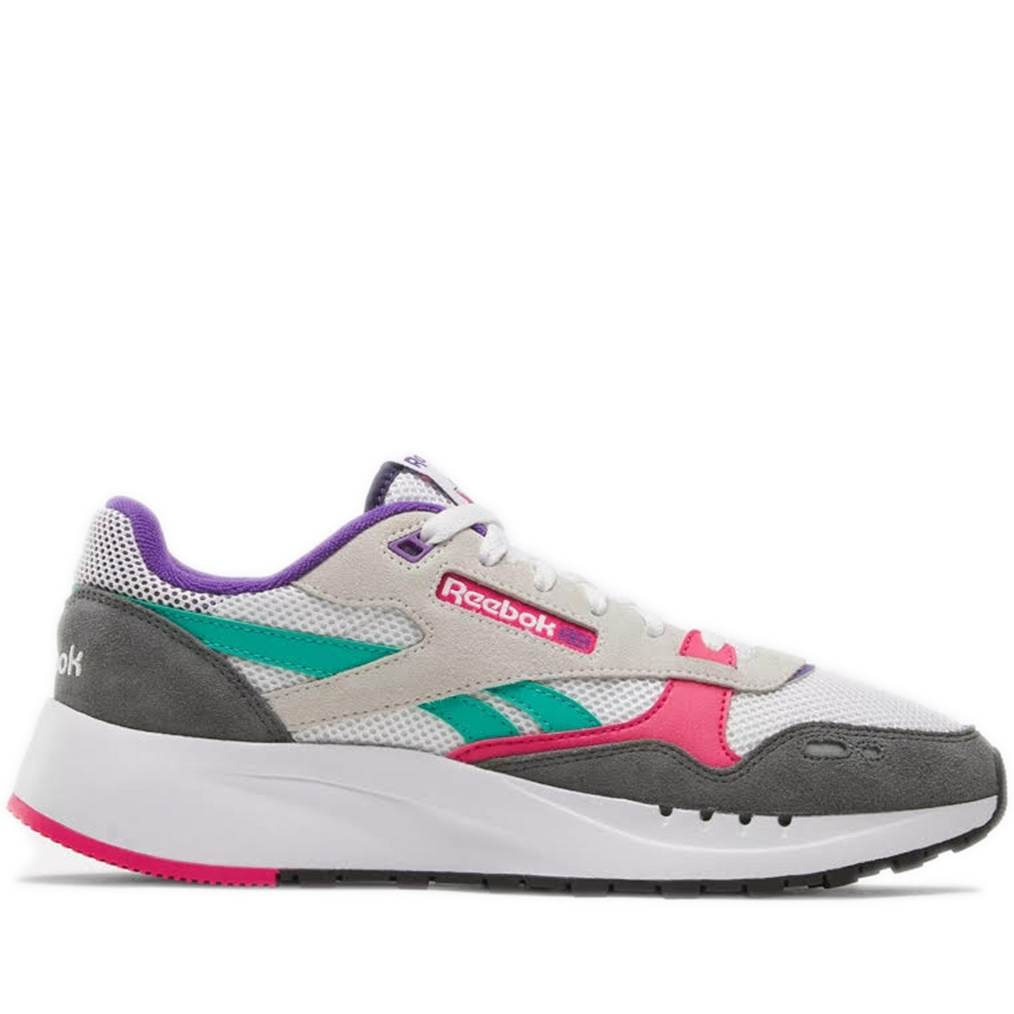 Men's Reebok Classic Leather 2400 Shoes - Chalk/Grey 5/Bold Pink