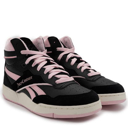 Women's Reebok BB 4000 Mid II Shoes - Black/Pink/Black
