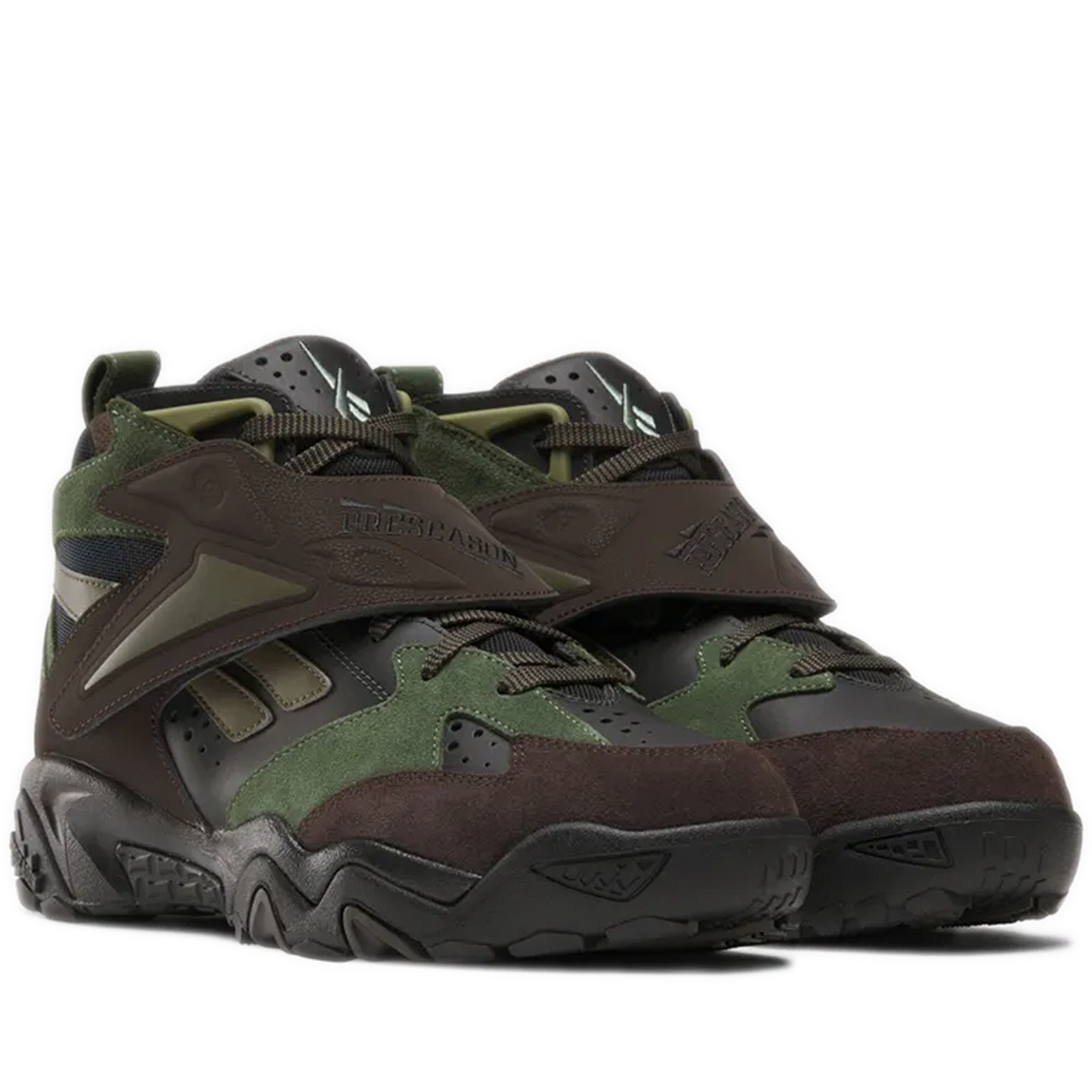 Reebok Preseason 94 Shoes - Night Black/ Dark Matter/ Earthy Green Front Side