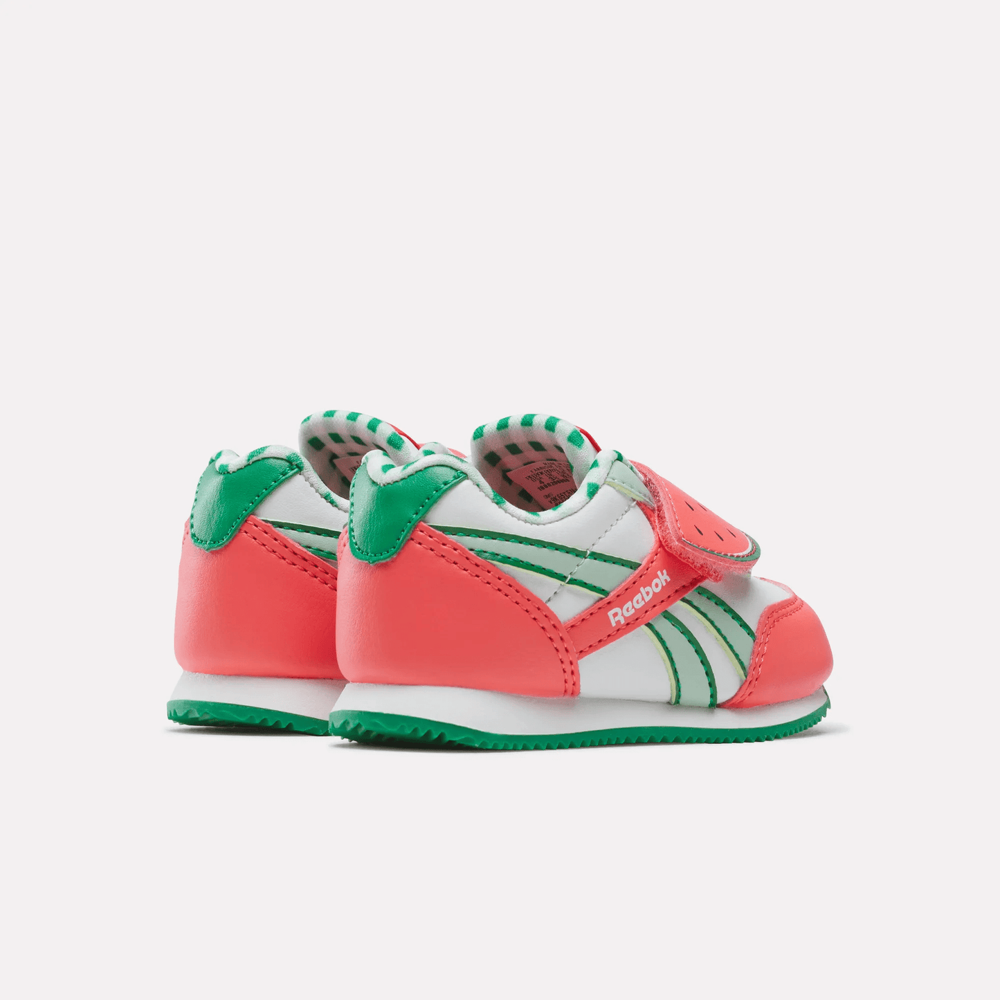 Infant's Reebok Royal CL Jogger 2.0 KC - White/Sunset Coral/Classic Green