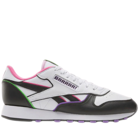 Men's Reebok X Anuel AA Classic Leather Shoes - Black/White/Pink