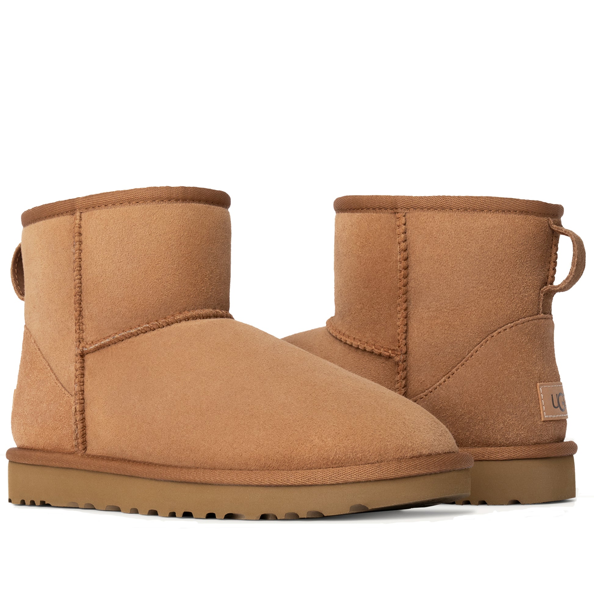 Women's Ugg Classic Mini II - Chestnut Front- Heel