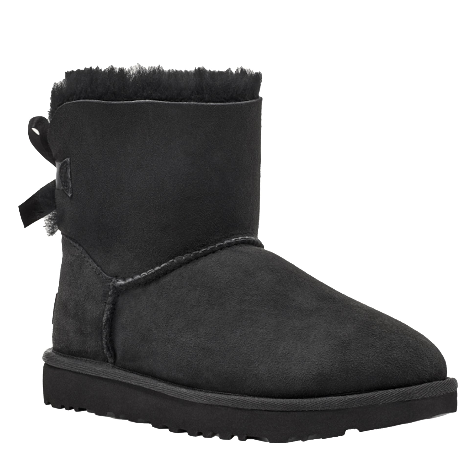 Women's Ugg Mini Bailey Bow II - Black Front Side