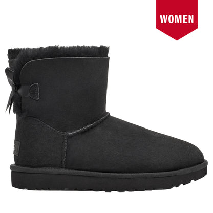 Women's Ugg Mini Bailey Bow II - Black Black