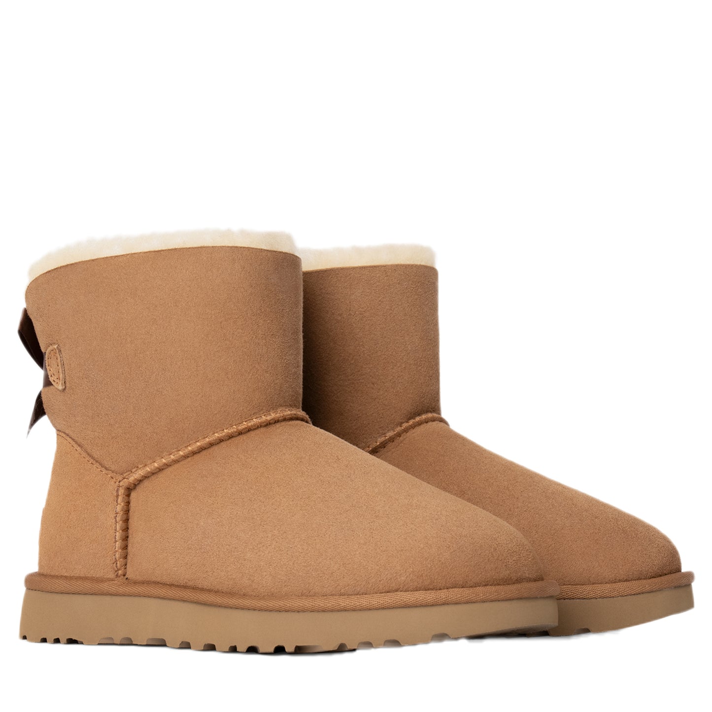 Women's Ugg Mini Bailey Bow II - Chestnut Front Side