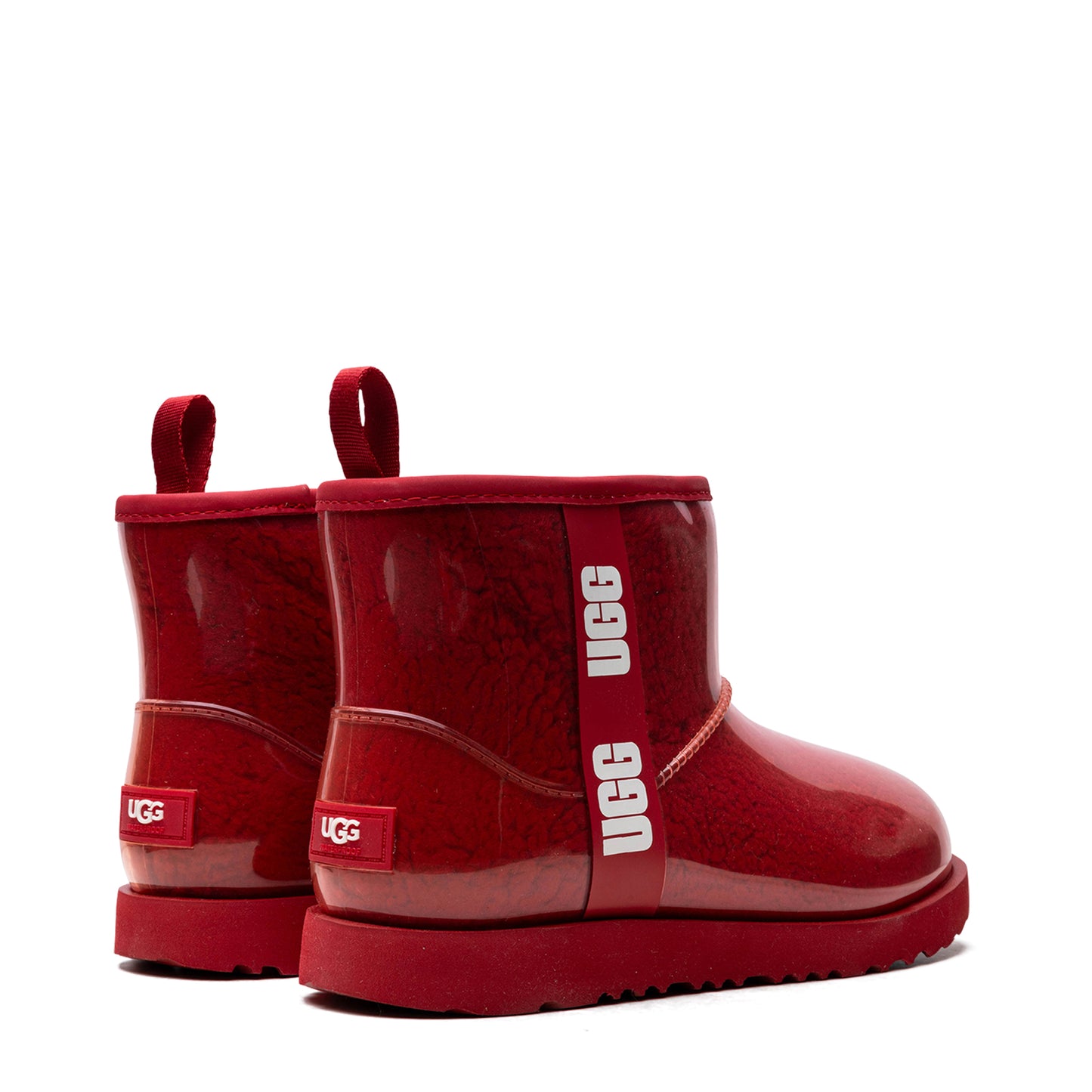 Kids Ugg Classic Clear Mini II Boot - Samba Red