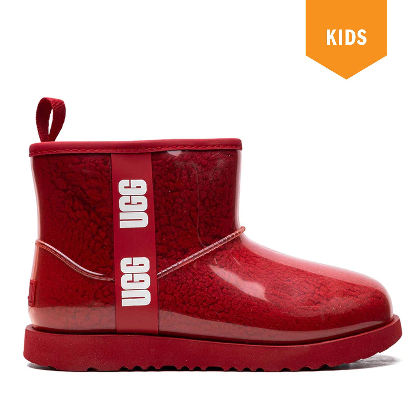 Kids Ugg Classic Clear Mini II Boot - Samba Red