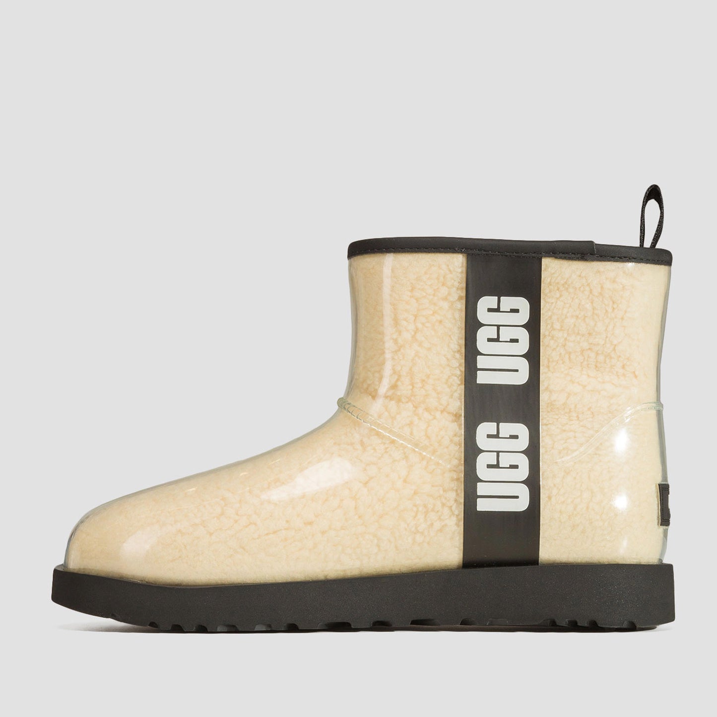 Kids Ugg Classic Clear Mini II Boot - Natural/ Black