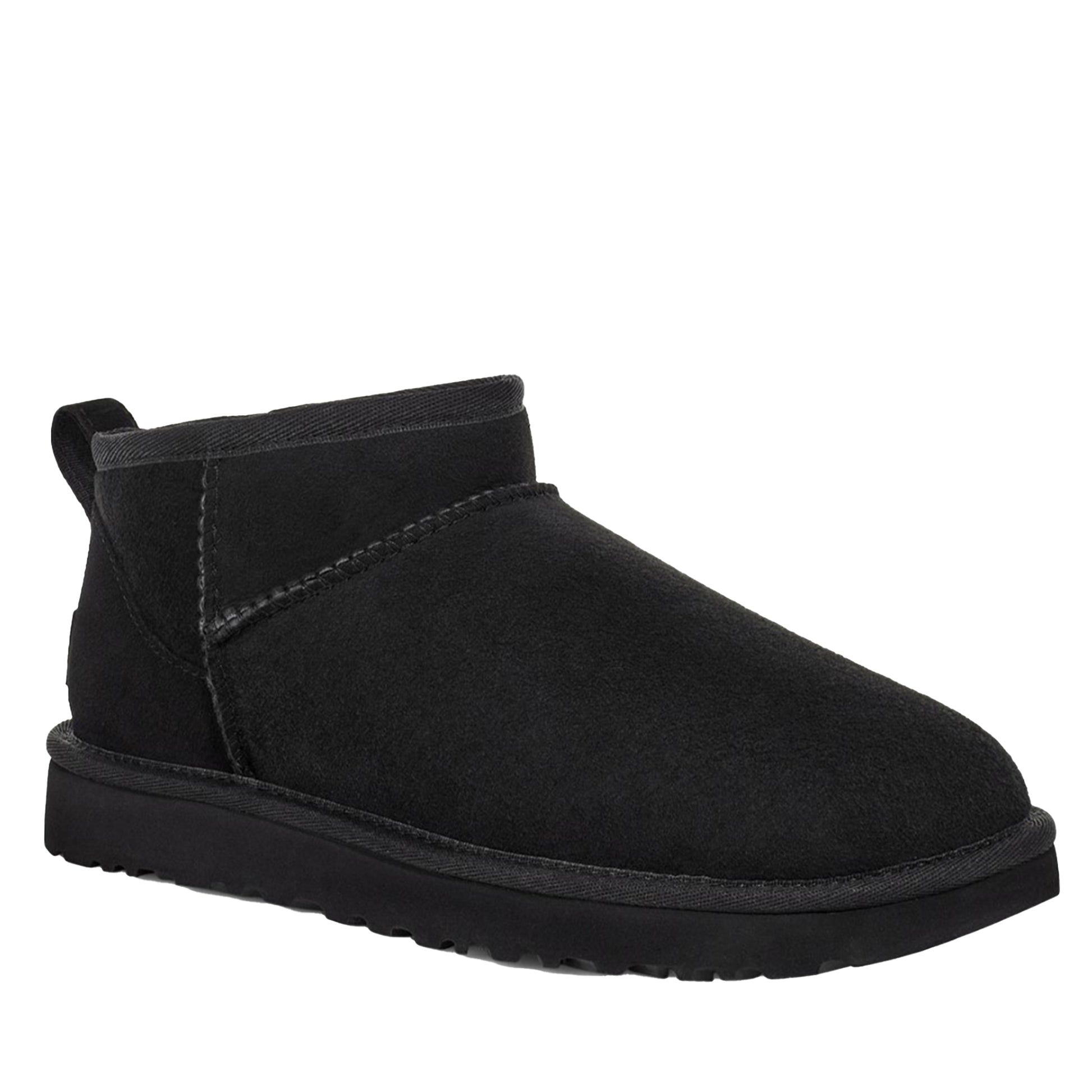 Women's Ugg Classic Ultra Mini - Black Front Side