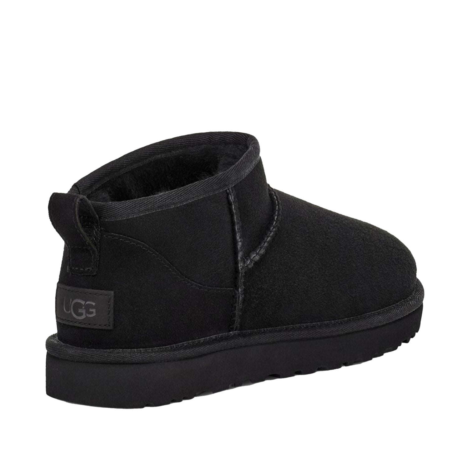 Women's Ugg Classic Ultra Mini - Black Heel Side