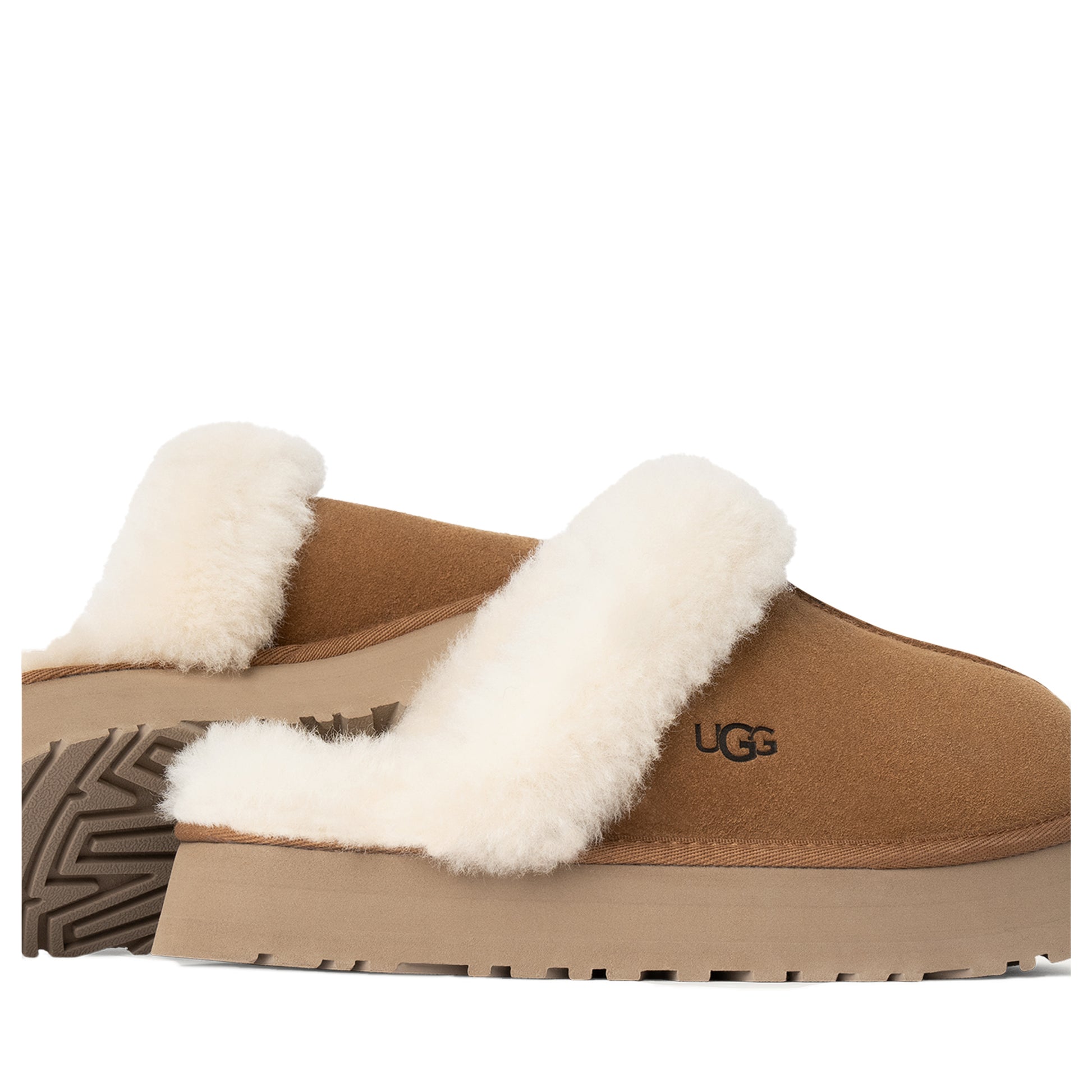 Women's Ugg Disquette - Chestnut Front-Heel