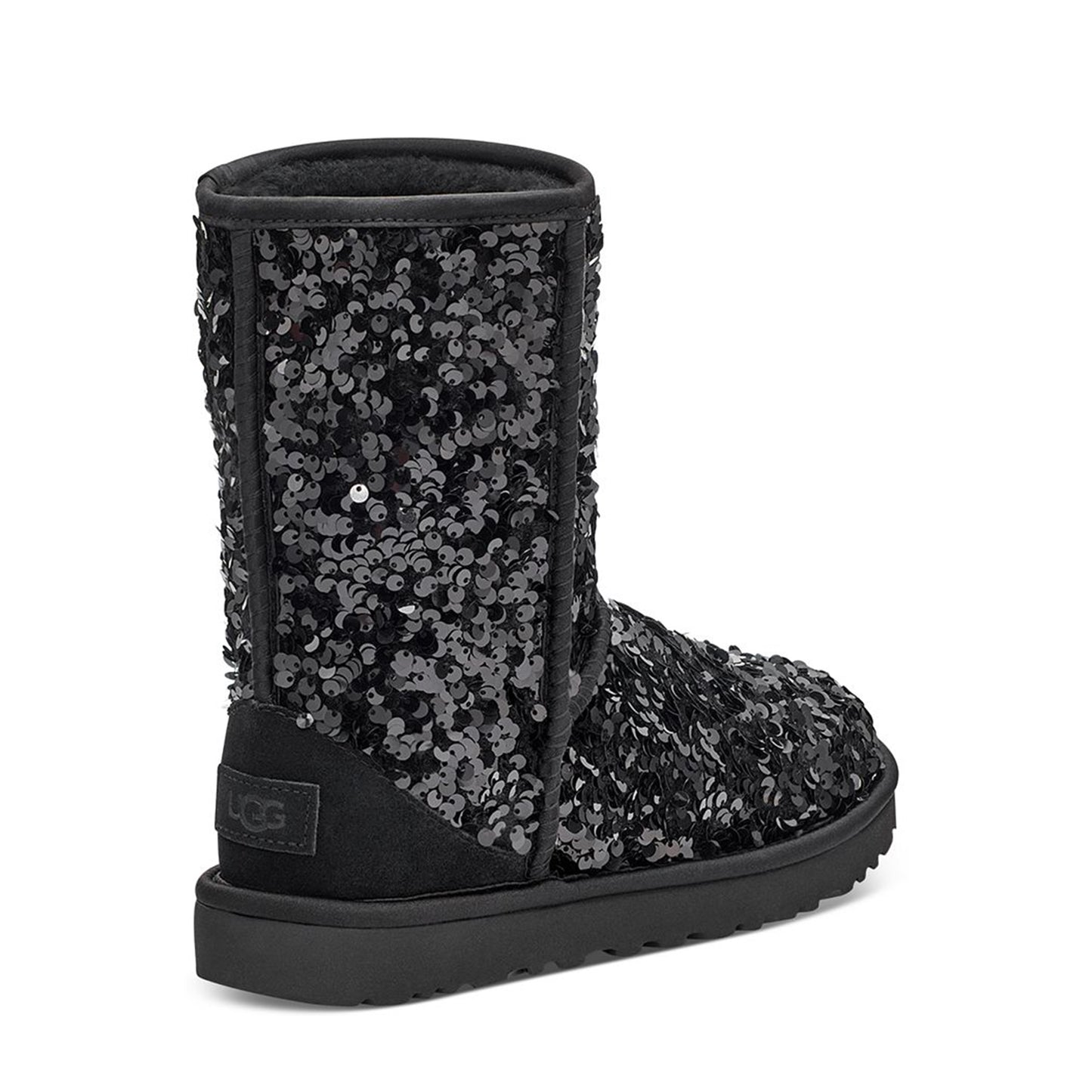 Women's Ugg Classic Short Chunky Sequin - Black