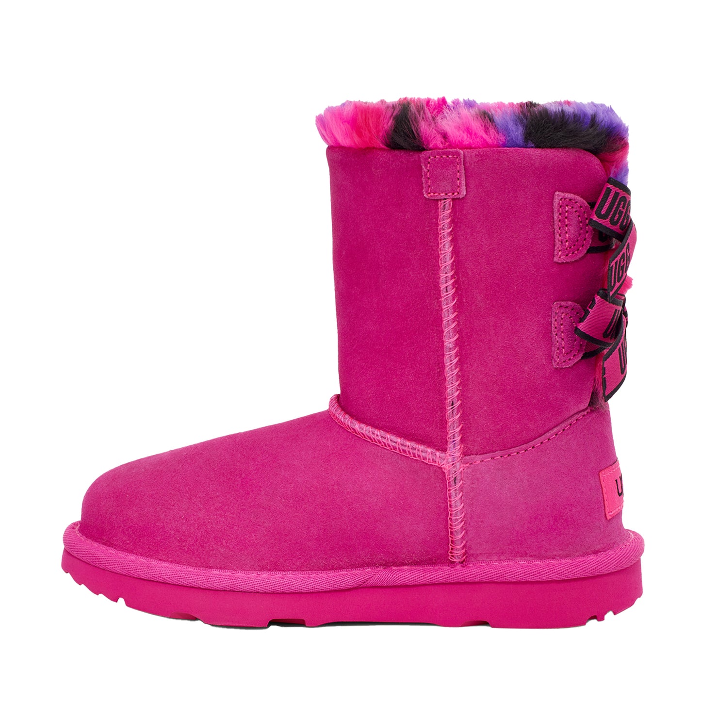 Kids Ugg Bailey Bow Plaid Punk - Rock Rose