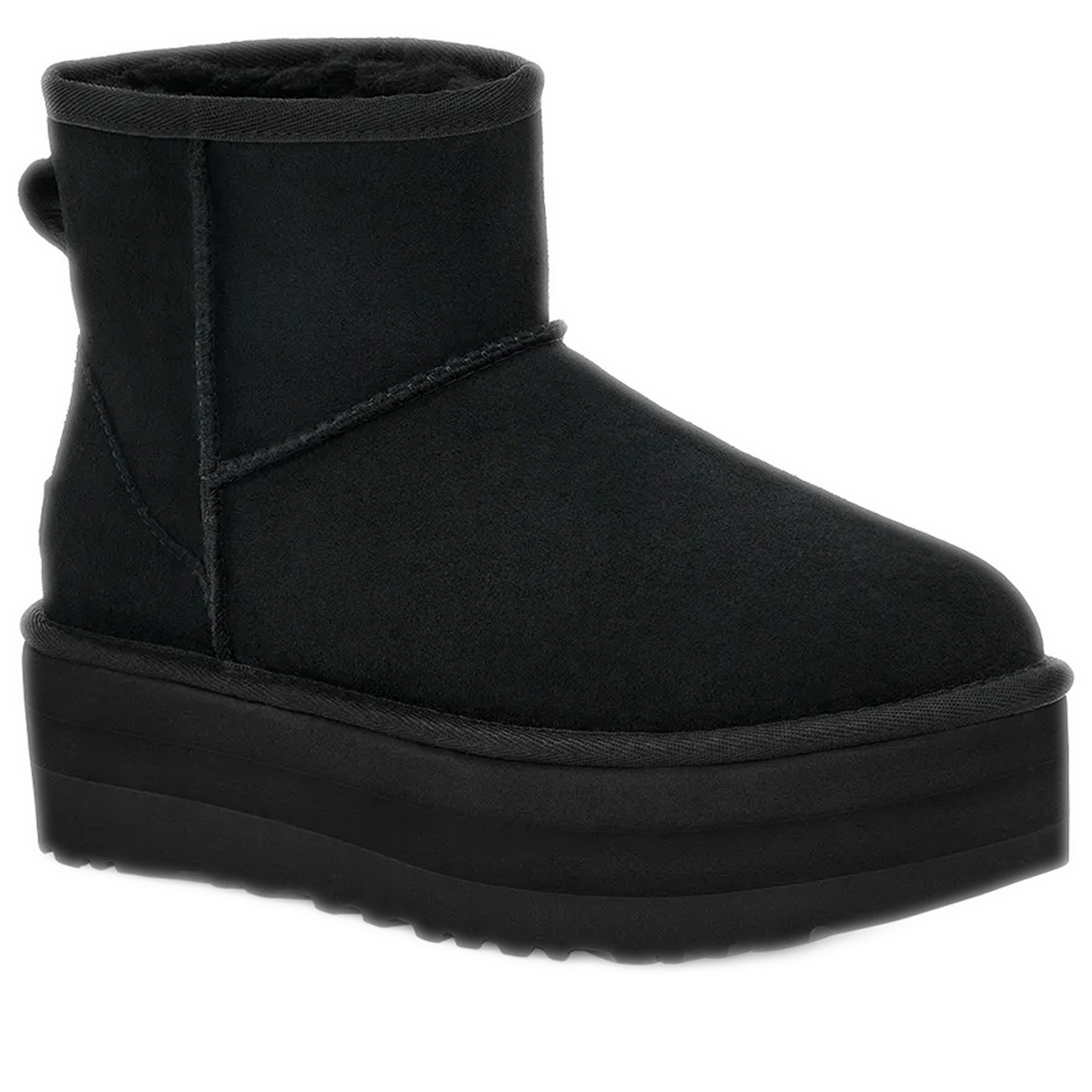 Women's Ugg Classic Mini Platform - Black Front Side