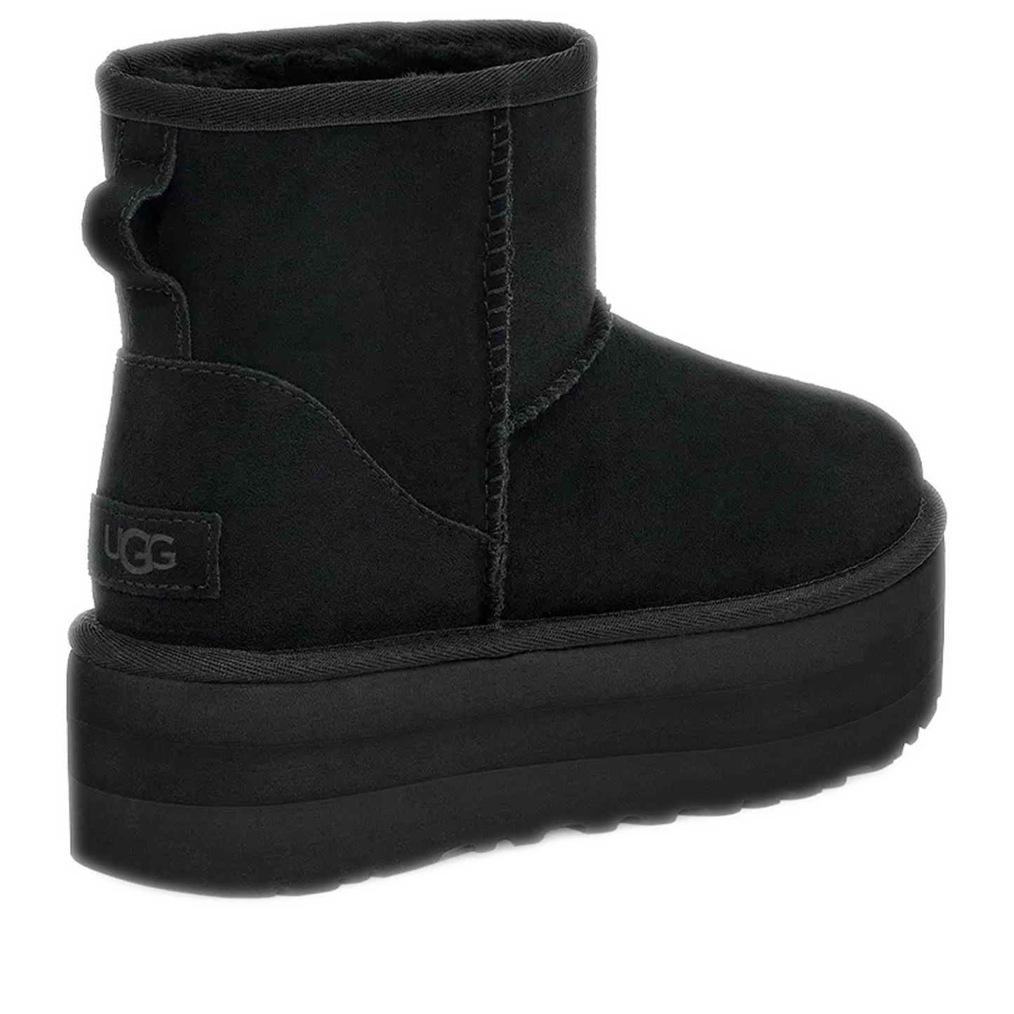 Women's Ugg Classic Mini Platform - Black Heel Side