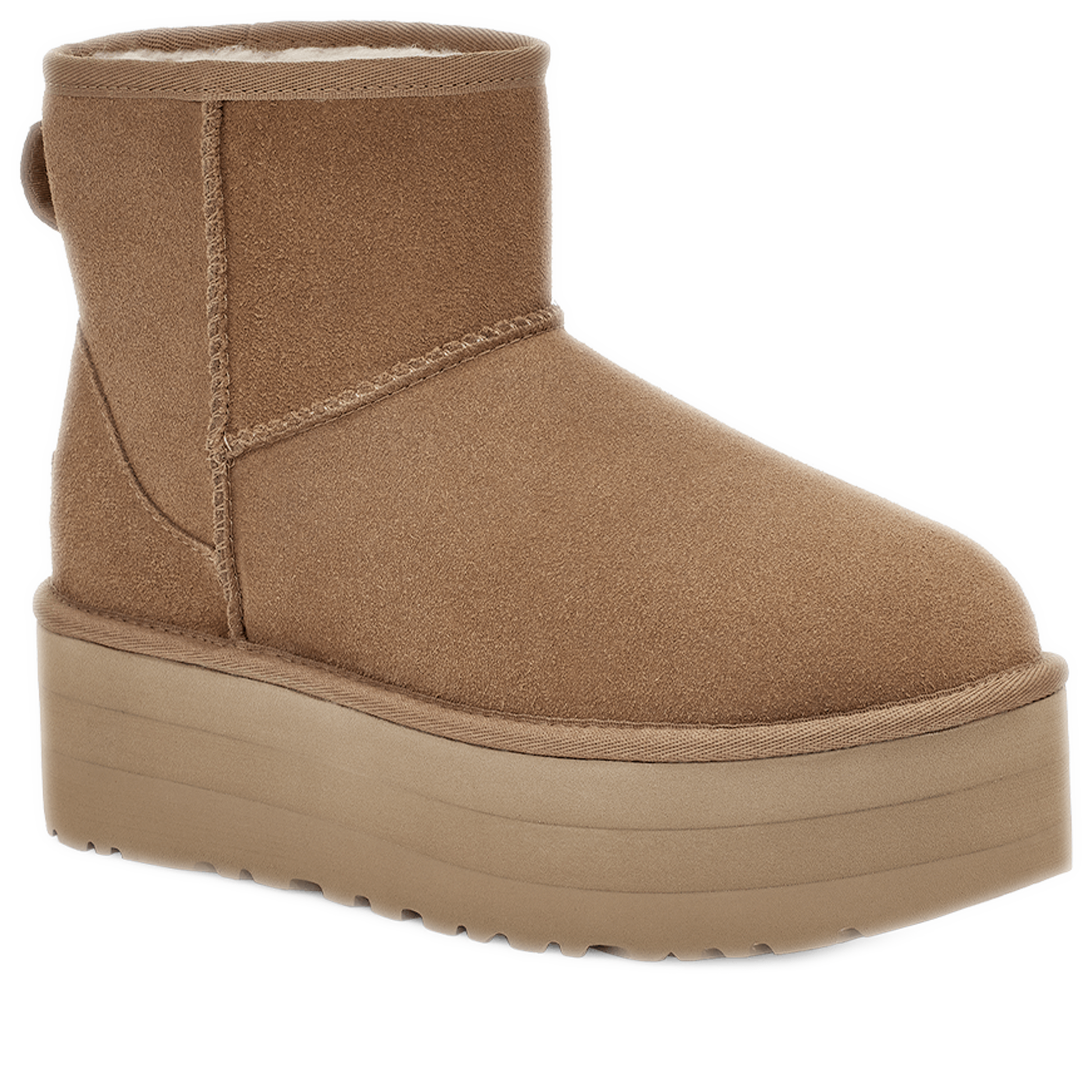 Women's Ugg Classic Mini Platform - Chestnut Front Side