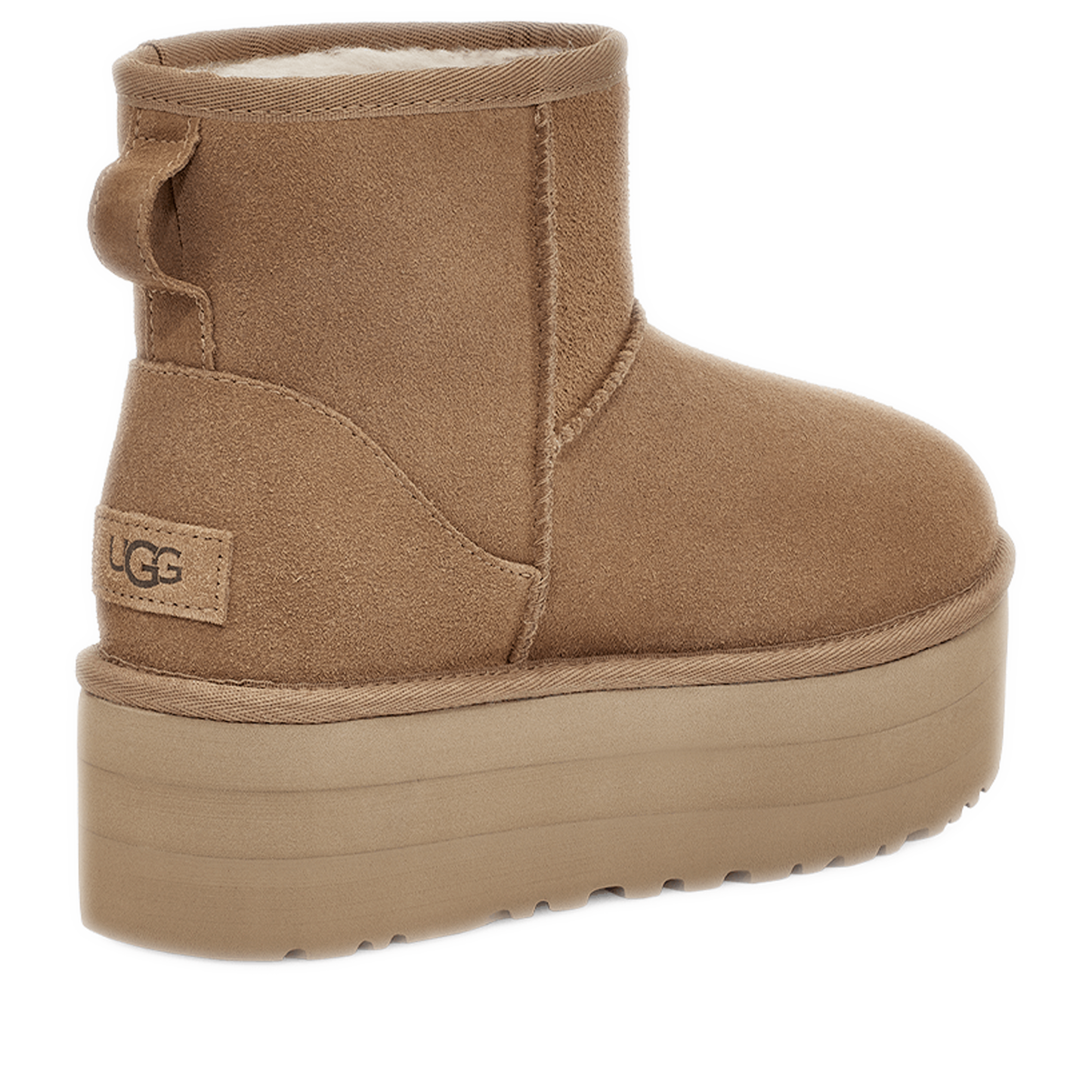 Women's Ugg Classic Mini Platform - Chestnut Heel Side