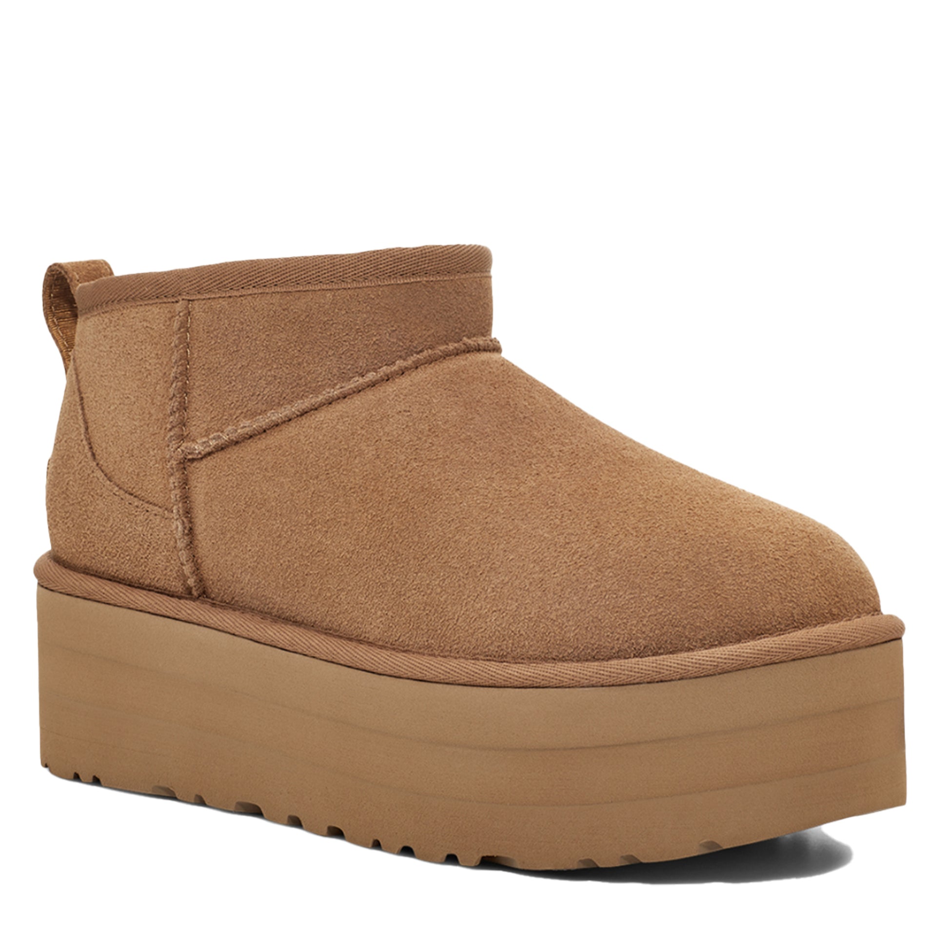 Women's Ugg Classic Ultra Mini Platform - Chestnut Front Side