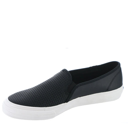 Women's Keds Double Decker Embossed Leather - Black