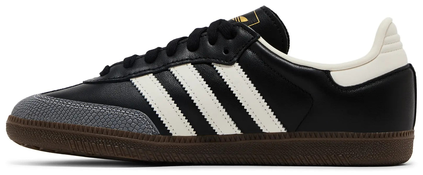 Women's Adidas Samba OG - Black/Off White/Snakeskin