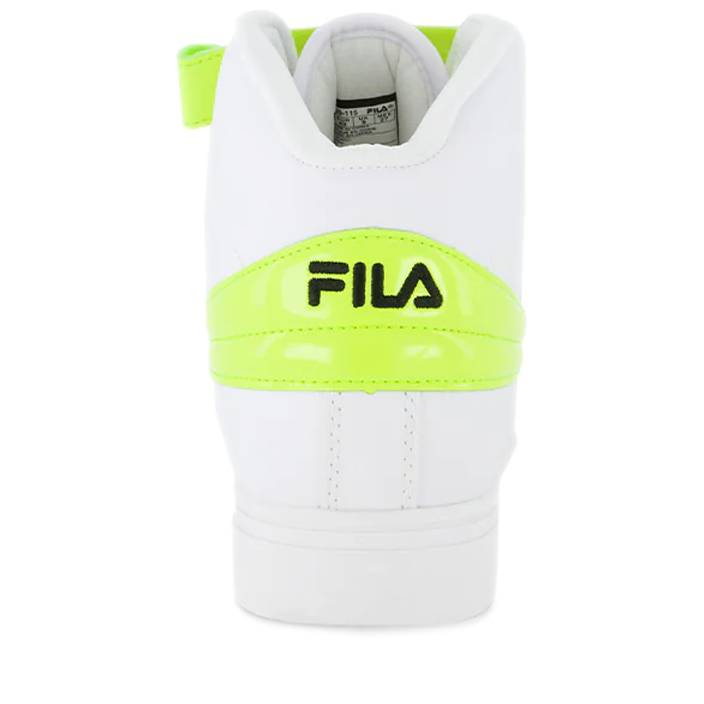 Men's Fila Vulc 13 Patent Flag - White/ Safety Yellow/ Black