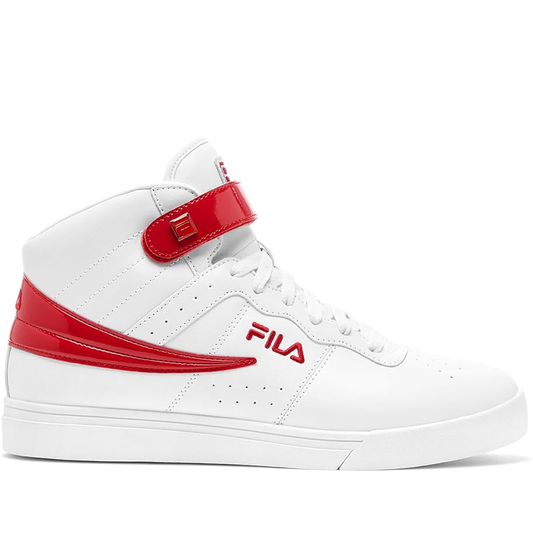 Men's Fila Vulc 13 Patent Flag - White/ Red/ White