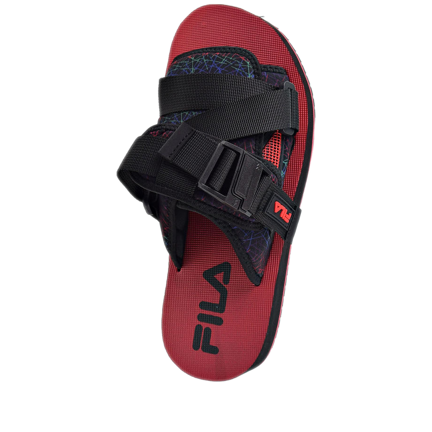 Men's Fila Sol-Slide ST - Black/Red