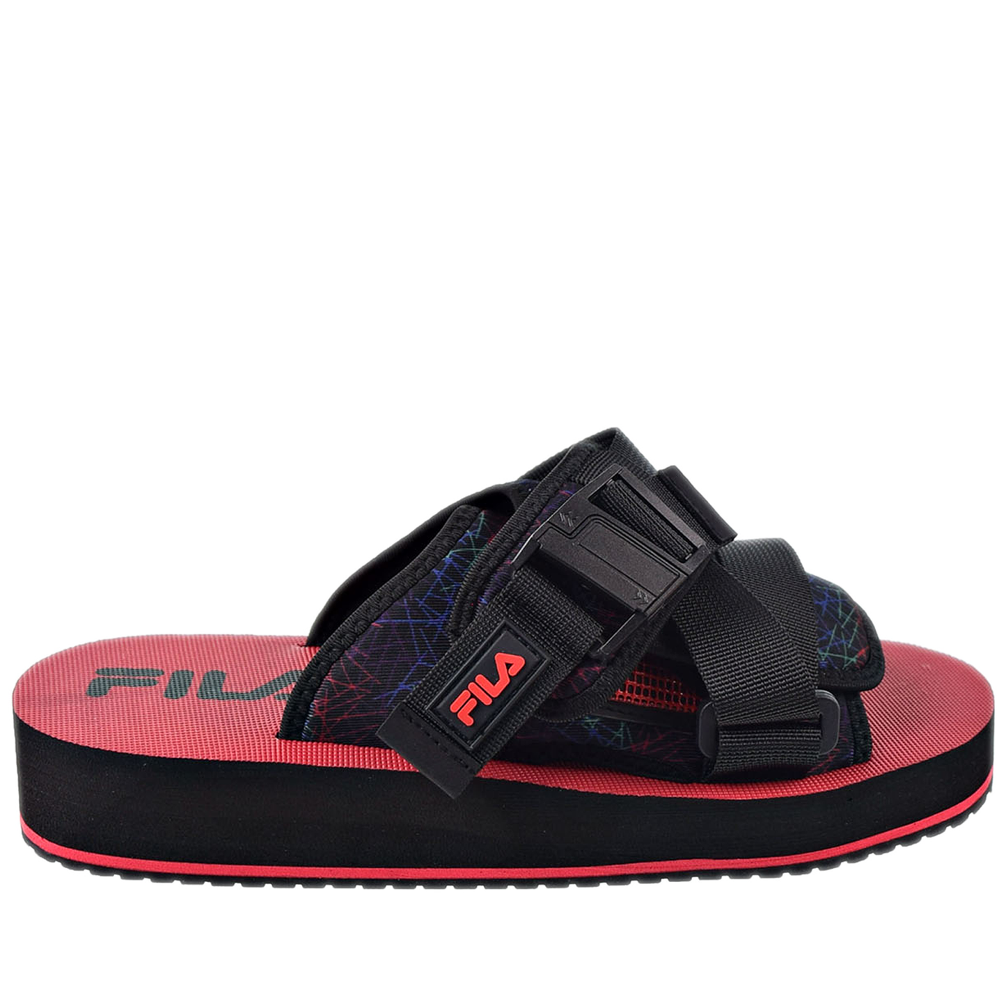 Men's Fila Sol-Slide ST - Black/Red