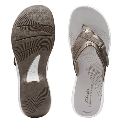 Women's Clarks Breeze Sea Sandals - Pewter