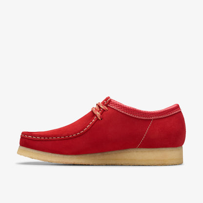 Men's Clarks Wallabee Low - Red Suede