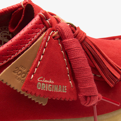 Men's Clarks Wallabee Low - Red Suede