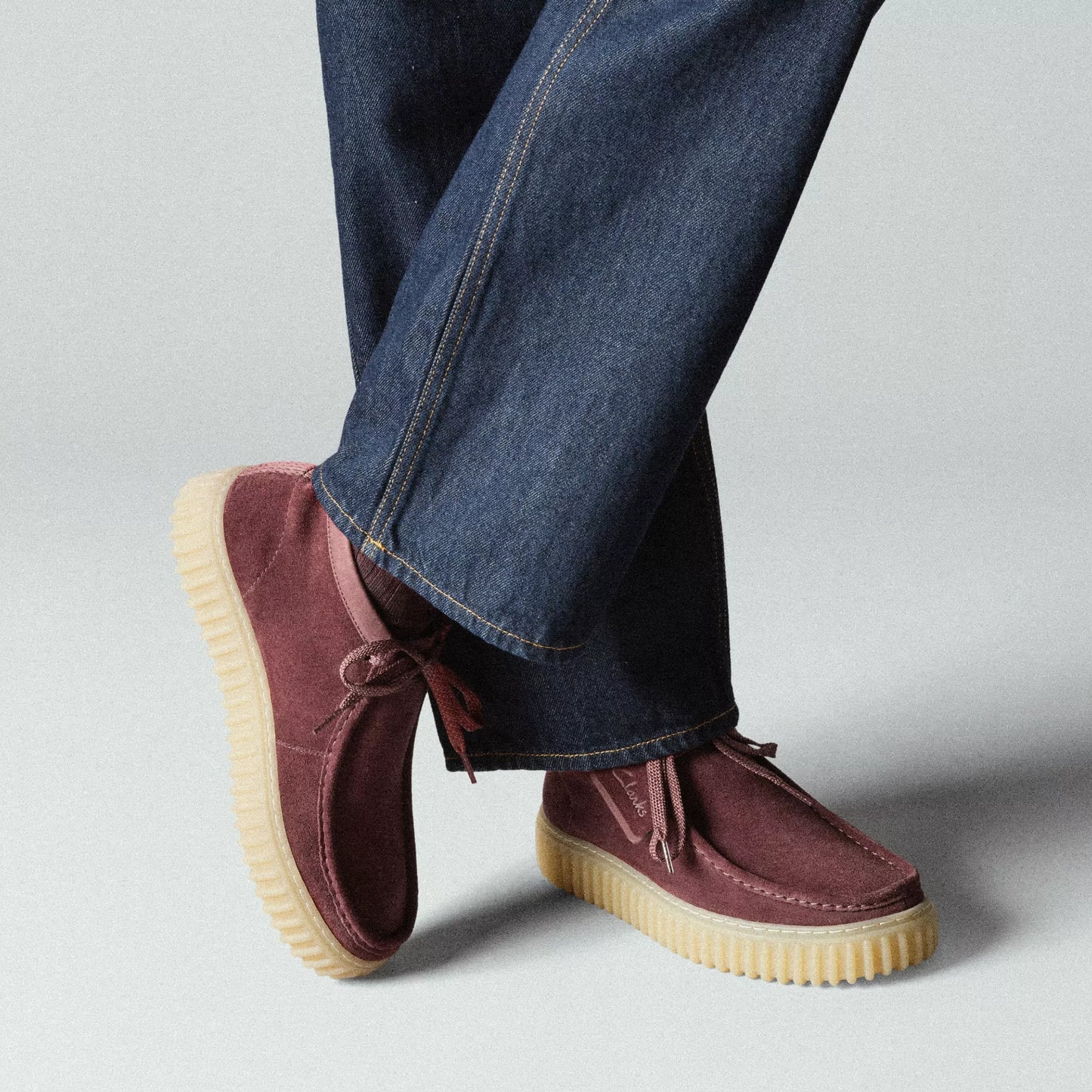 Men's Clarks Torhill Hi - Wine Suede