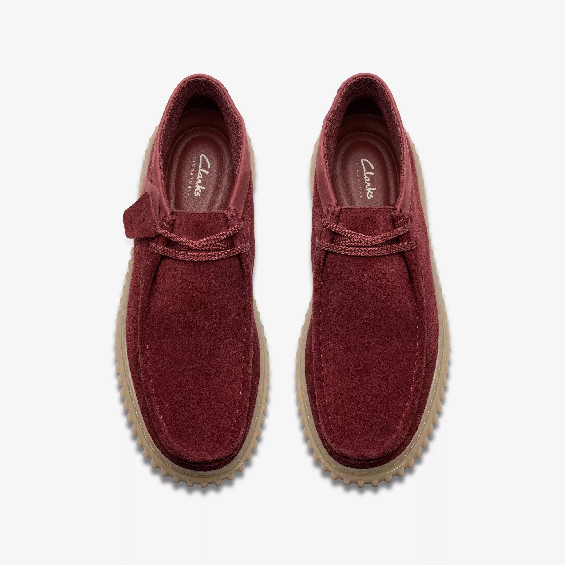 Men's Clarks Torhill Hi - Wine Suede