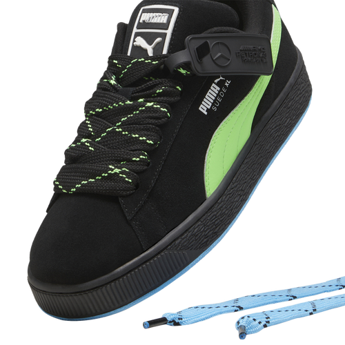 Men's Puma MAPF1 Suede XL Shoes - Black/Neon Green/Blue