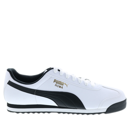 Men's Puma Roma Basic Shoes - White/Black