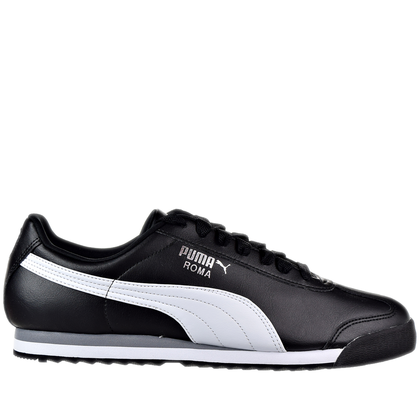 Men's Puma Roma Basic Shoes - Black/ White