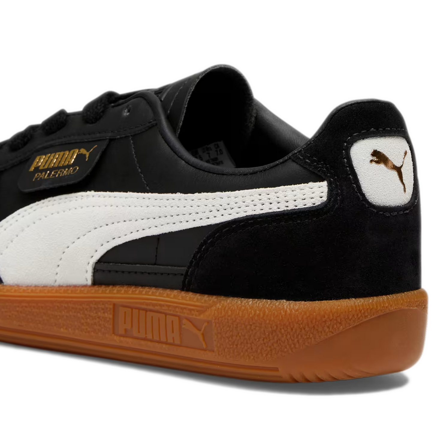 Women's Puma Palermo Vintage Shoes - PUMA Black/ Feather Gray/ Gum