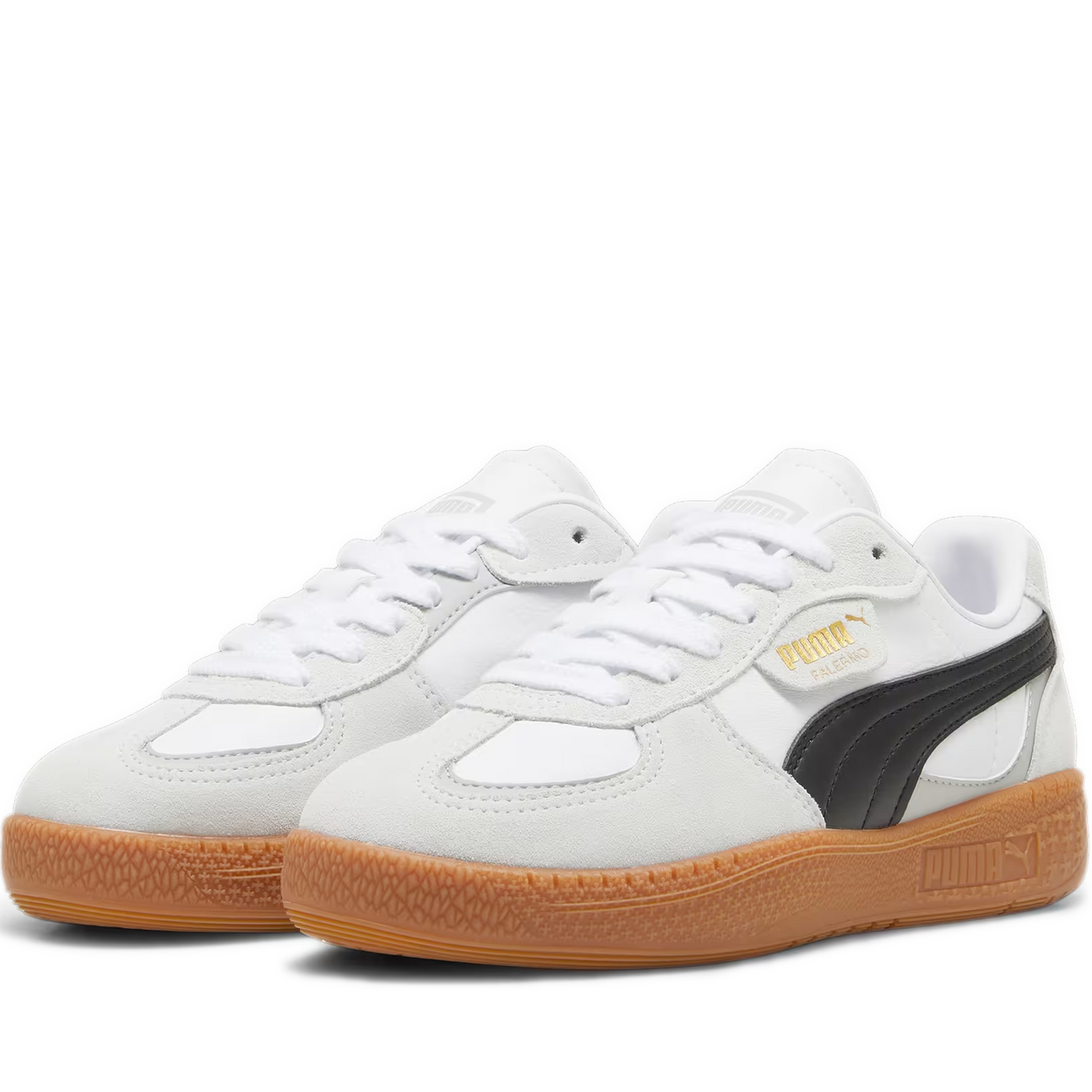 Women's Puma Palermo Moda Leather Shoes - Puma White/ Black